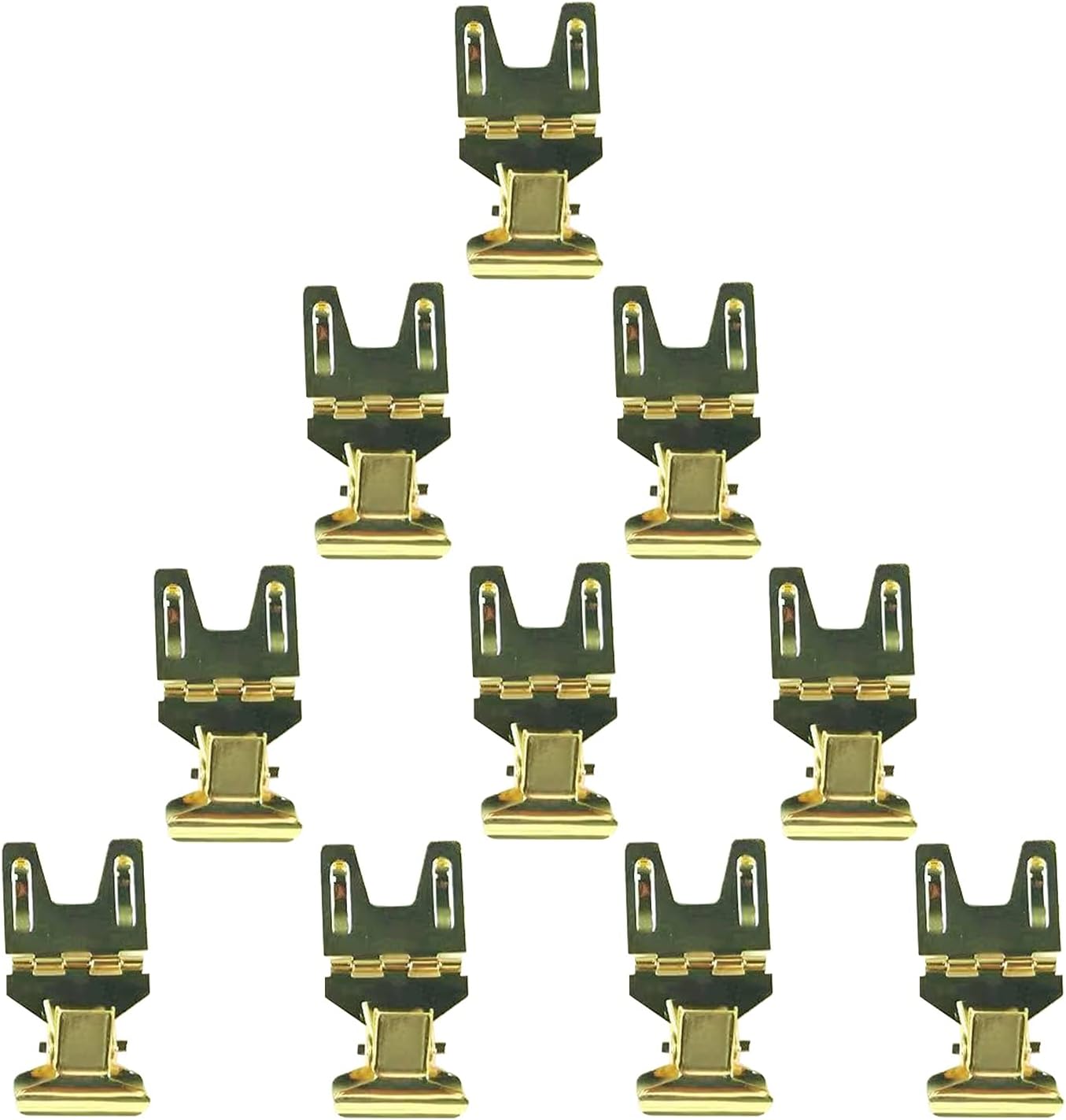 Metal POP Clip Sign Stand Holder, Bread Store Price Tag Card Holder, Advertising Display Clip Holder (Gold, 10Pack)