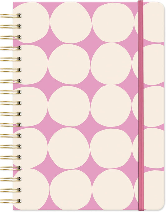 Orange Circle Studio Undated Tri-Tab Academic Planner 2026, Darling Dots, Daily Notebook Journal, Cute Weekly and Monthly Calendar with Pocket, Stickers, Lined Pages for To Do lists and Planning