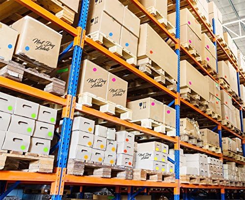 NextDayLabels - 8-1/2 x 11 Neon Color High Light Fluorescent Labels for Laser & Inkjet Printer (Blue Fluorescent, 1.66" Round - 24 Per Page | 600 Labels)