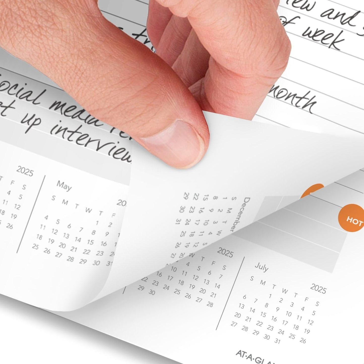 AT-A-GLANCE 2025 Planning Notebook, Daily, 5" x 8-1/4", Small, Plan. Write. Remember., Brown (7062013025)