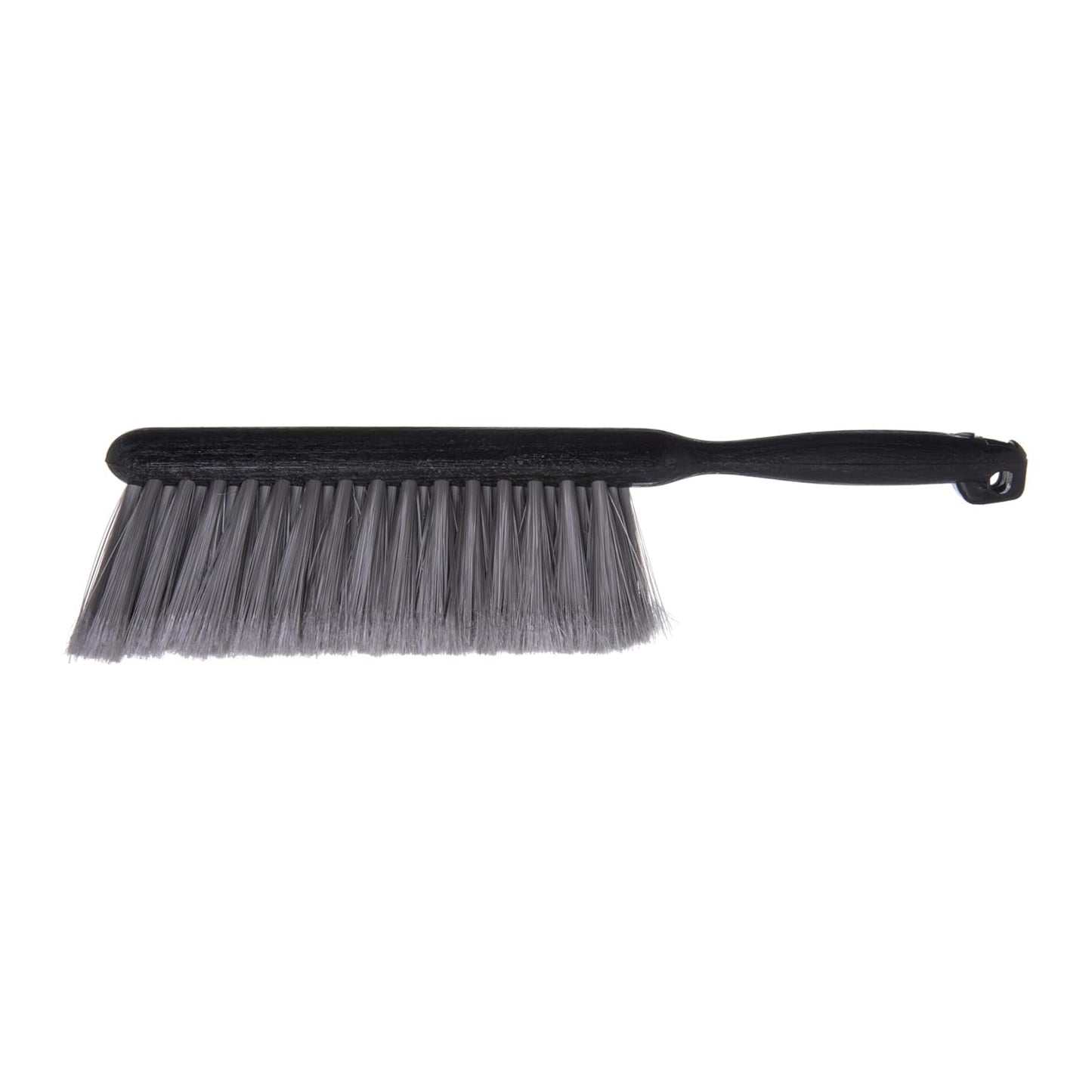 SPARTA Flo-Pac Counter Brush, Bench Brush, Dustpan Brush with Flagged Bristles for Counters, Floors, And Fireplace, 8 Inches, Gray
