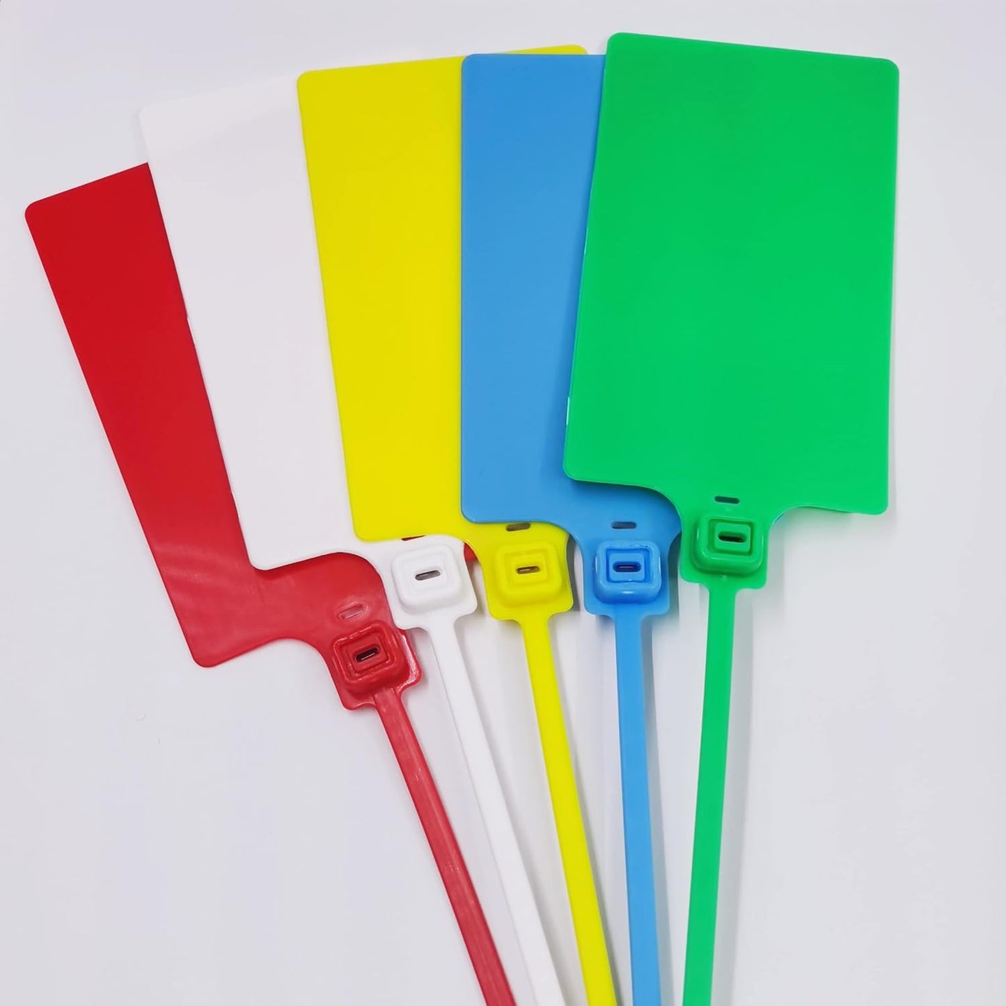 Plastic Seals Shipping Tags Logistics Use Big Sign Tie Large Label Tie, 255mm Total Length, Package of 100pcs (5 Colors Mixed)