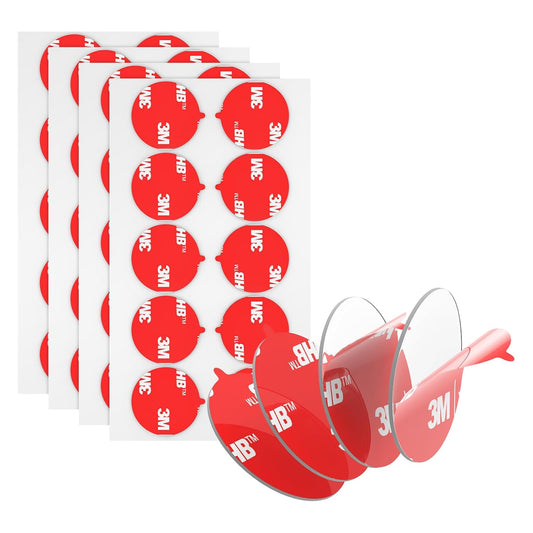 3M Double Sided Adhesive Dots Heavy Duty VHB 1" Diameter 0.02in Thick 40 PCS Clear 4905 Round Sticky Mounting Strong Adhesive Waterproof Foam Tape for Home Office Car Deco