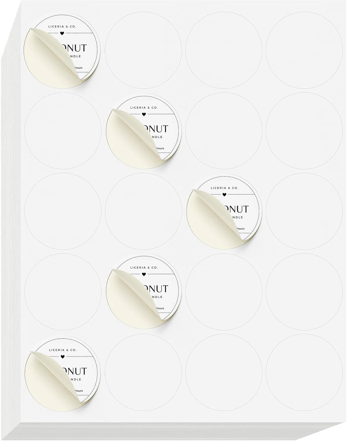 NextDayLabels - 2 Inch Round Sticker Labels for Printer - Matte White Blank Laser/Inkjet Printer Circle Stickers (500 Labels, 25 Sheets of 20)