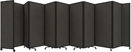 Versare Room Divider 360 Portable Wall Partition | Folding Panels | Large Freestanding Divider | Locking Wheels | Temporary Room Separator