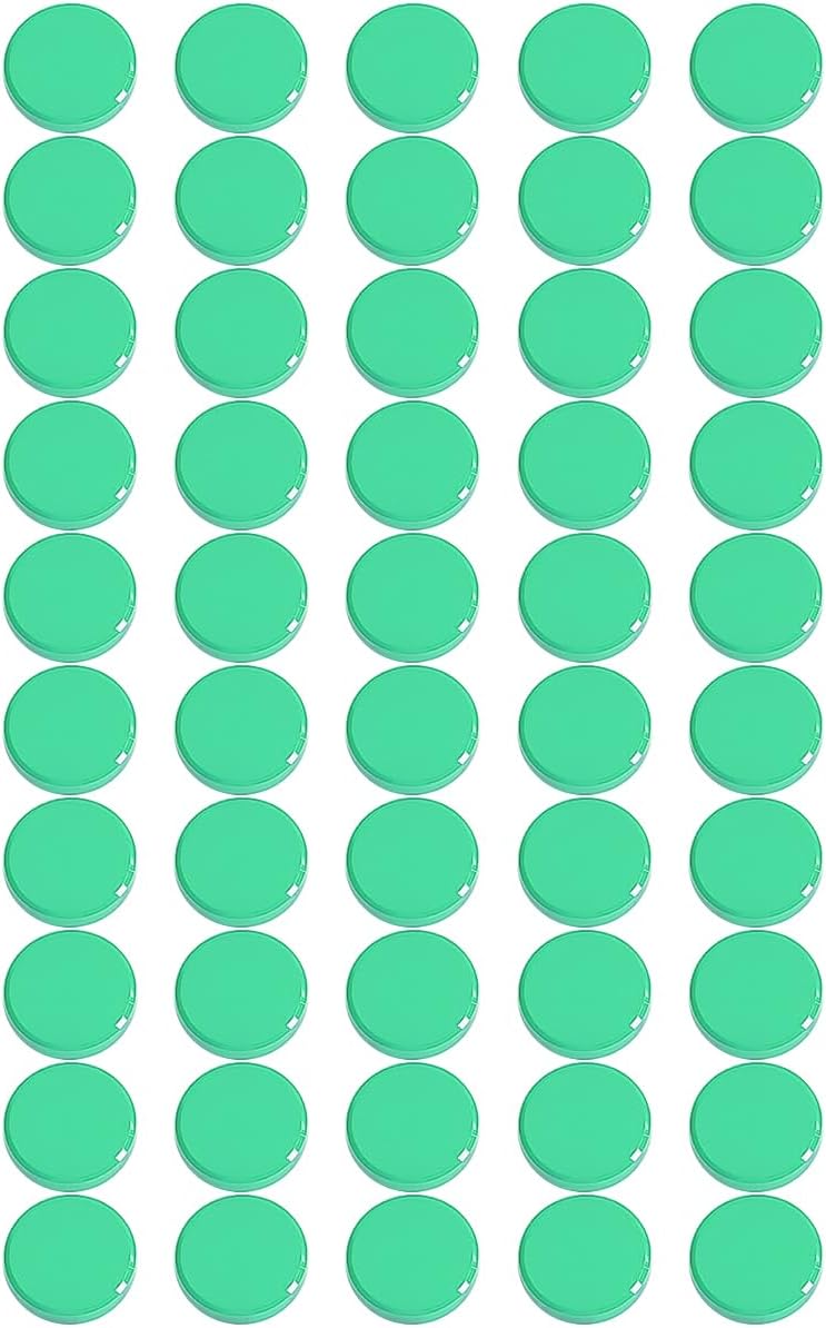 Qualsen Fridge Magnets - 50pcs Mini Cute Magnets for Fridge, Locker, White Board, Kitchen, Office, Classroom (Green)