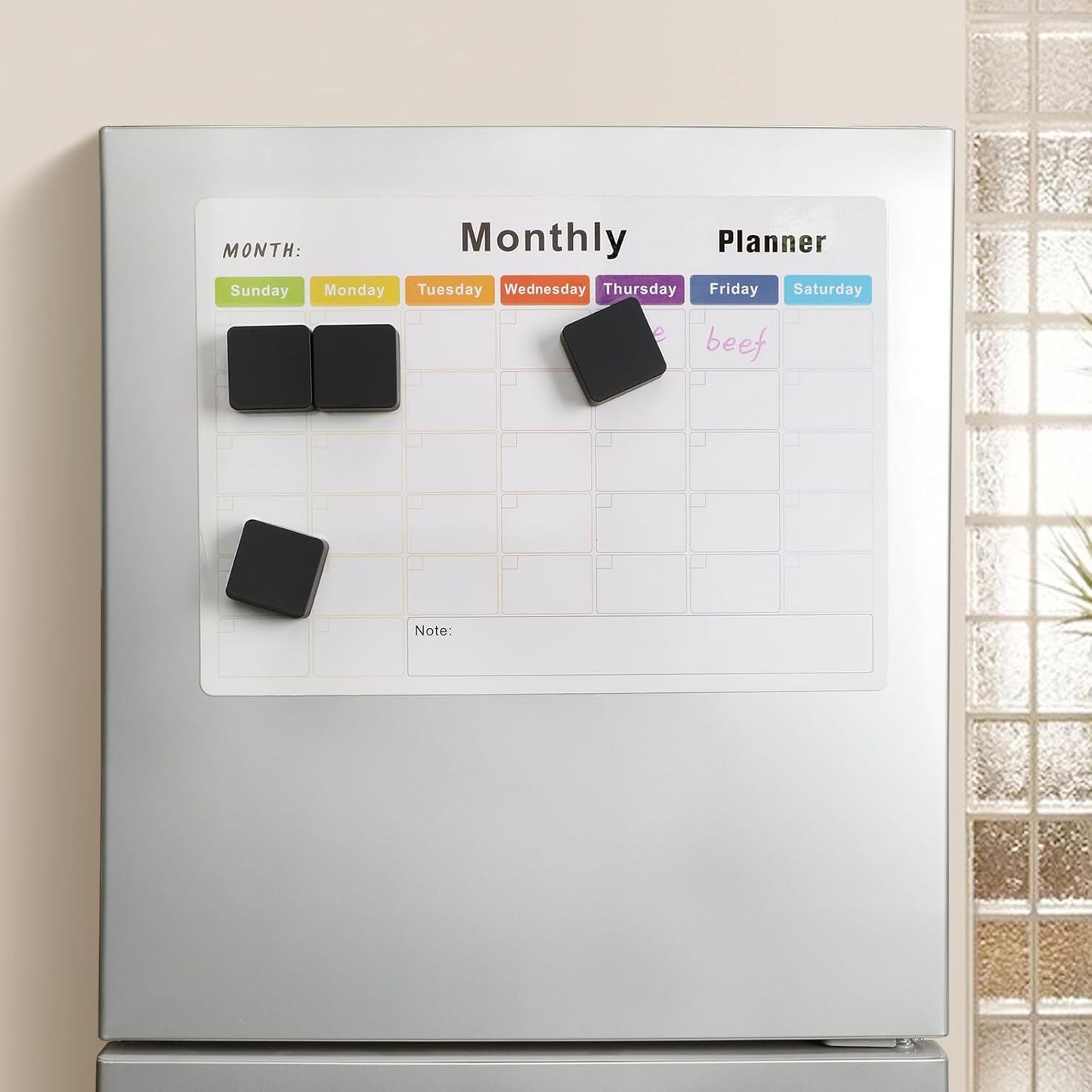 Ddaowanx Dry Erase Erasers, 2"x2",Soft Grip Magnetic Mini Eraser for Refrigerator Whiteboard,Classroom Teacher Supplies(8 Pack/Black)