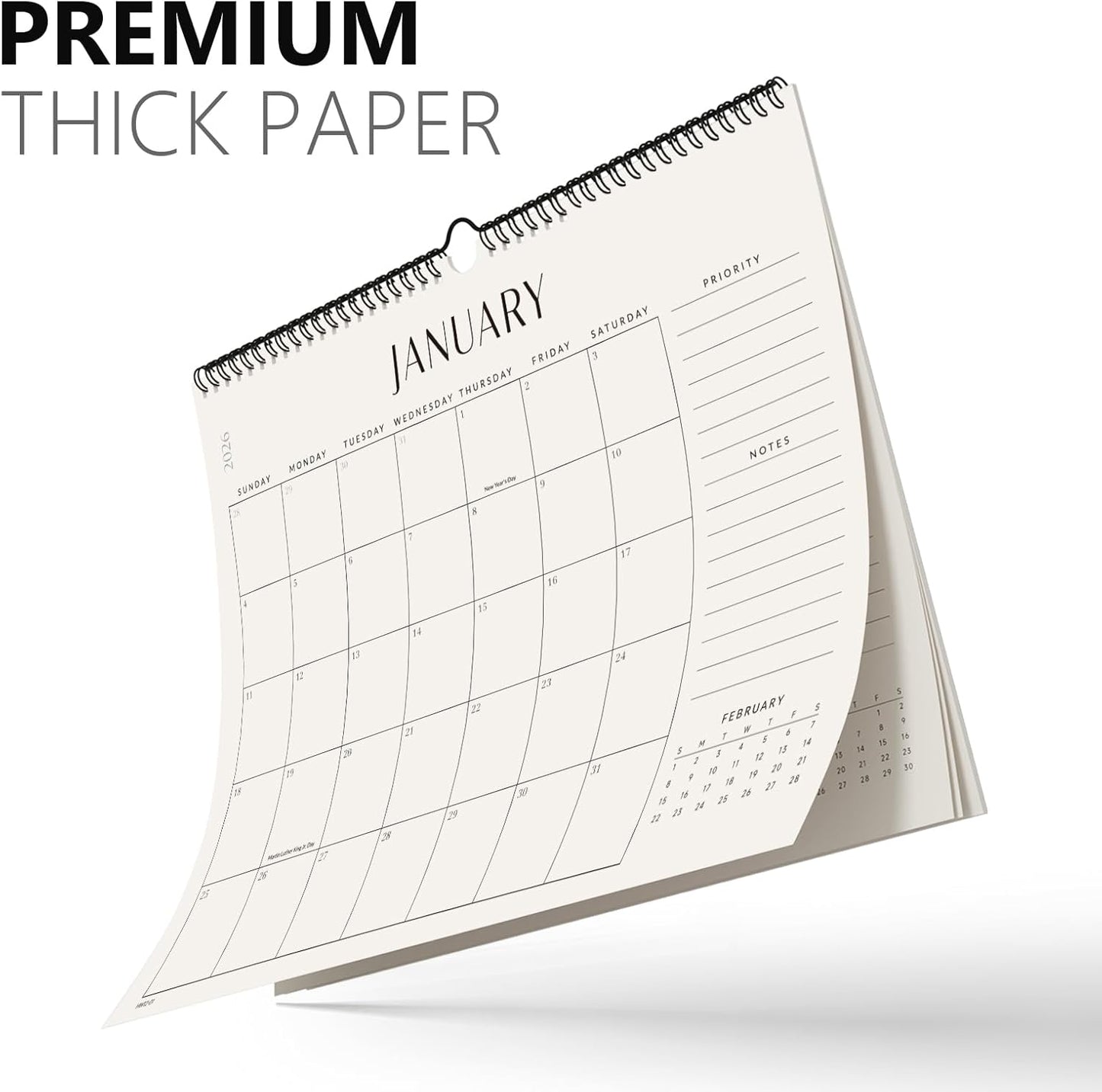 Jotsome Wall Calendar 2025-2026, Monthly Wall Calendar From Now to December 2026 14.2x11.2 inch for Home and Office, Easy Planning