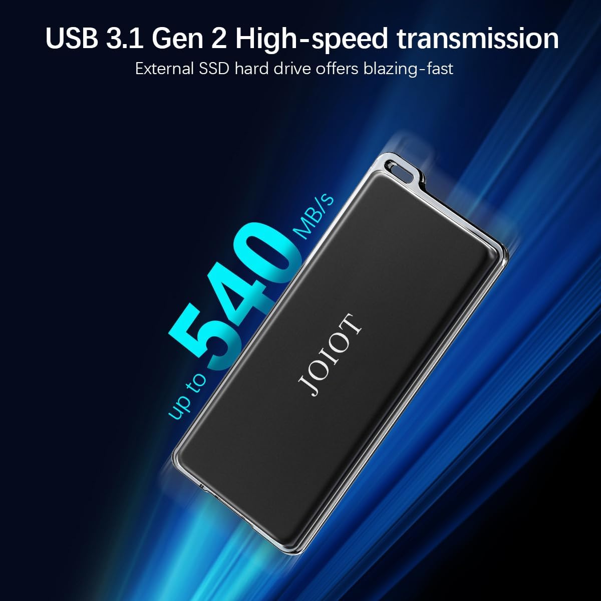 250GB SSD External Hard Drive,Up to 540MB/s,USB 3.1 Gen2,External Solid State Drive Compatible with PS4 / PS5 / Windows/Mac