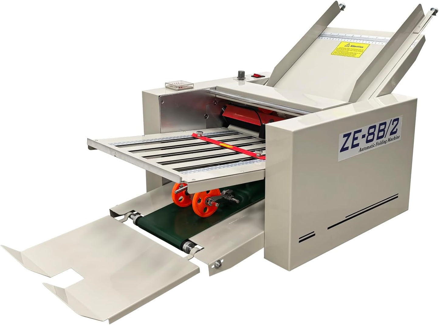 Digital Paper Folder 110V, Automatic Document Folding Machine w/ 2 Trays, Electronic Counter, Adjustable Speed (262ft/min Max), Desktop Paper Folding Machine for Manuals, Docs, Letters