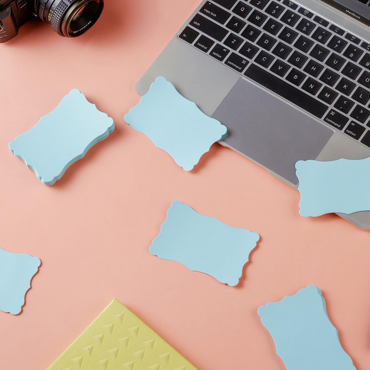 120 Pieces Small Mini Business Cards Vintage Assorted Colors Blank Note Cards Gift Word Card for Business Cards, Gift Cards (Light Blue, 3.66x 2.36 inches)
