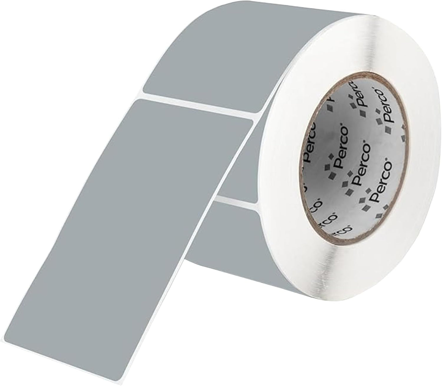 Perco Grey Labels 3x5 Inch 500 Stickers/Roll with Easy Peel Perforation and Strong Adhesion for Inventory Management, Color Coding, Moving Boxes, Retail, Organizing & Crafts – Made in USA