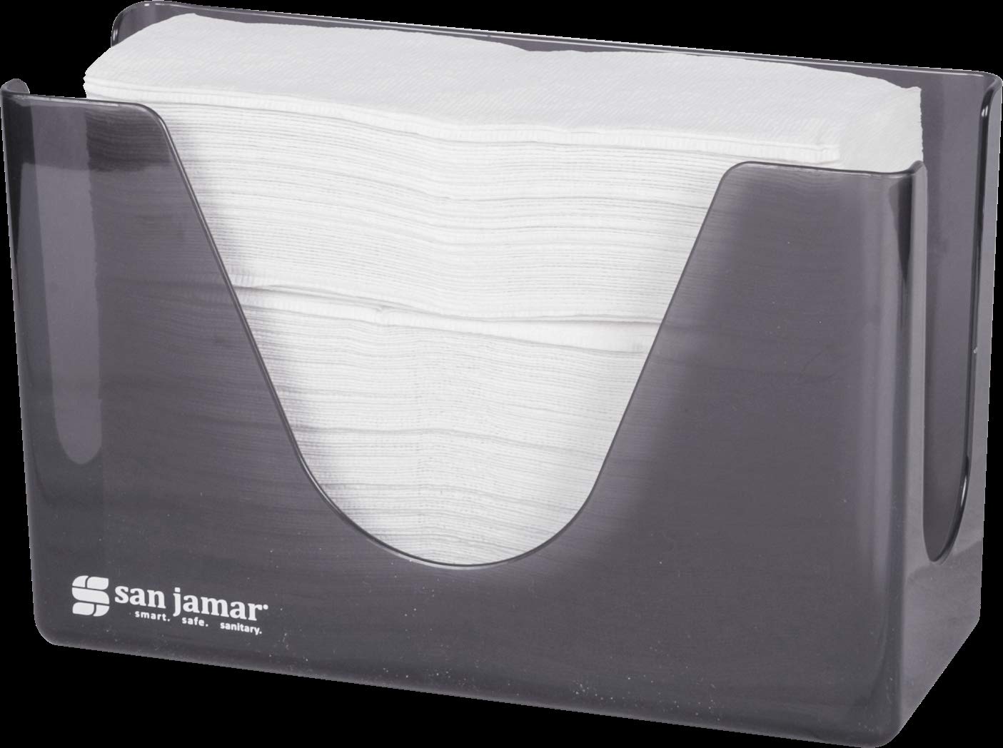 San Jamar Carlisle FoodService Products Plastic Countertop Folded Towel Dispenser, Black