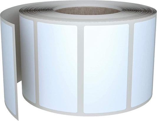 Royal Green Rectangular White Label Stickers to Write on, Color Coding Sticker Roll, Write On Labels for Folders, 1.57" x 0.75" Blank Name Tags for Office Supplies & Organization, 500-Pack (White)