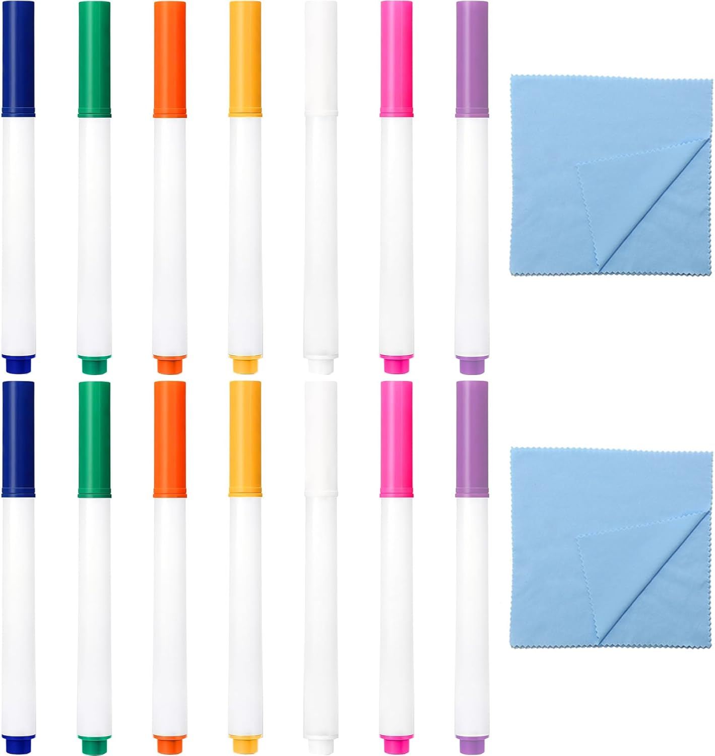 14 Pcs 4.1 Inch 7 Colors Mini Neon Dry Wet Erase Markers, Acrylic Board Color Neon Markers Pens for LED Drawing Message Writing Note Board with Colors