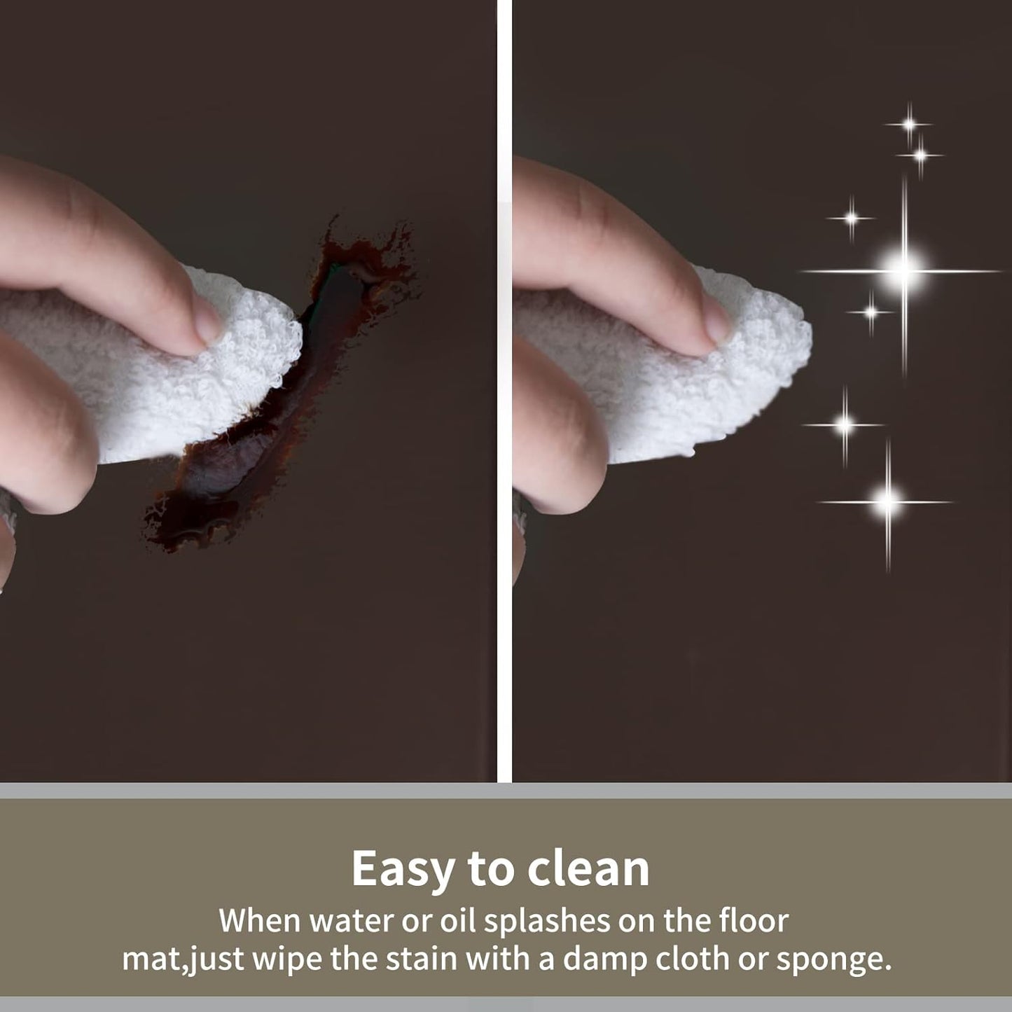 Thick Anti Fatigue Comfort Mat for Standing Desks, Non-Slip Standing Kitchen Mat, Waterproof Floor Mat, Commercial Pads for Offices, Home, Garages(Brown)…