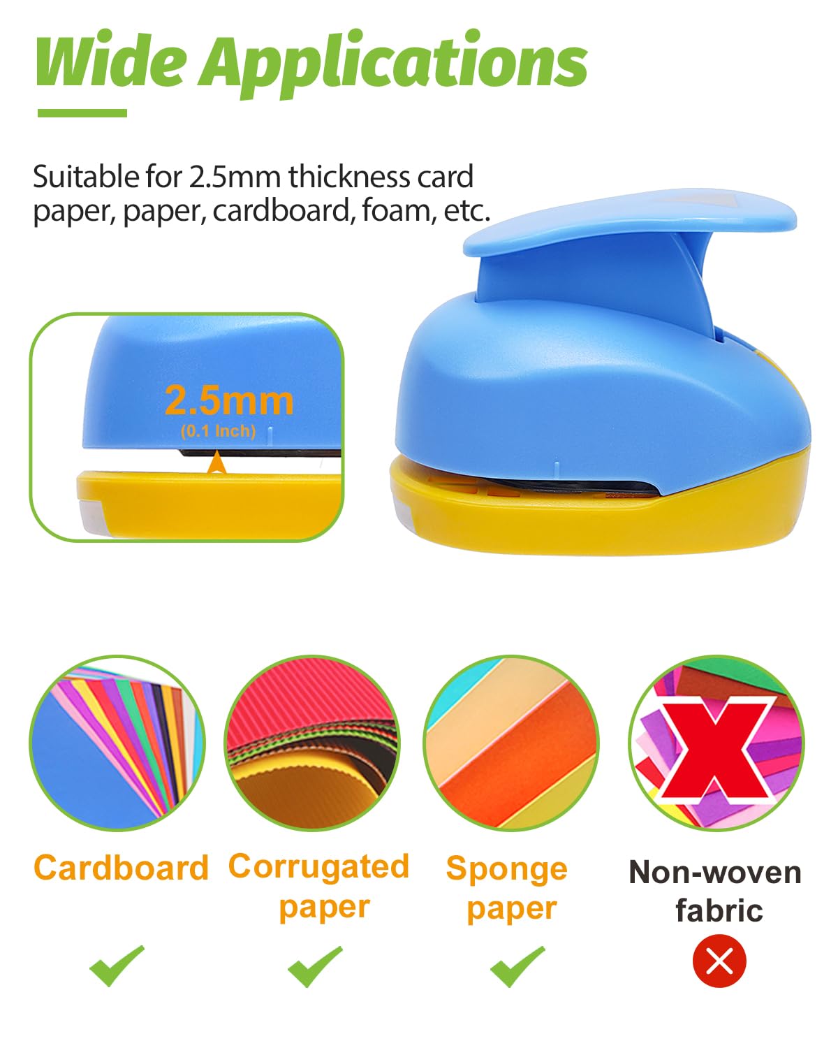 Craft Punch Triangle Hole Puncher Equilateral Length 0.8 Inch Craft Lever Punch Paper Punches for Crafting Scrapbooking DIY Card Making Gift