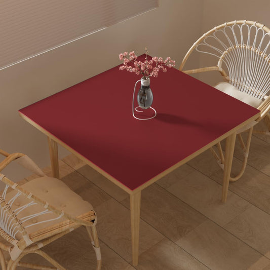 Desk Cover Protector - Used for Square Table Waterproof and Easy to Clean Good Flatness Easy to Used for Dining Table(Black+Wine Red 44x44)