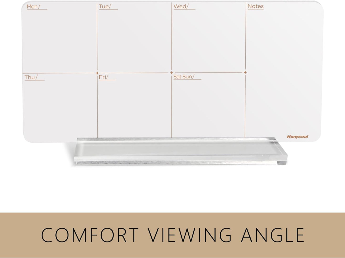 Desktop Whiteboard 12" x 6" Desktop Weekly Planner Whiteboard-Dry Erase Board-Portable Dry Erase Calendar to Do List White Board
