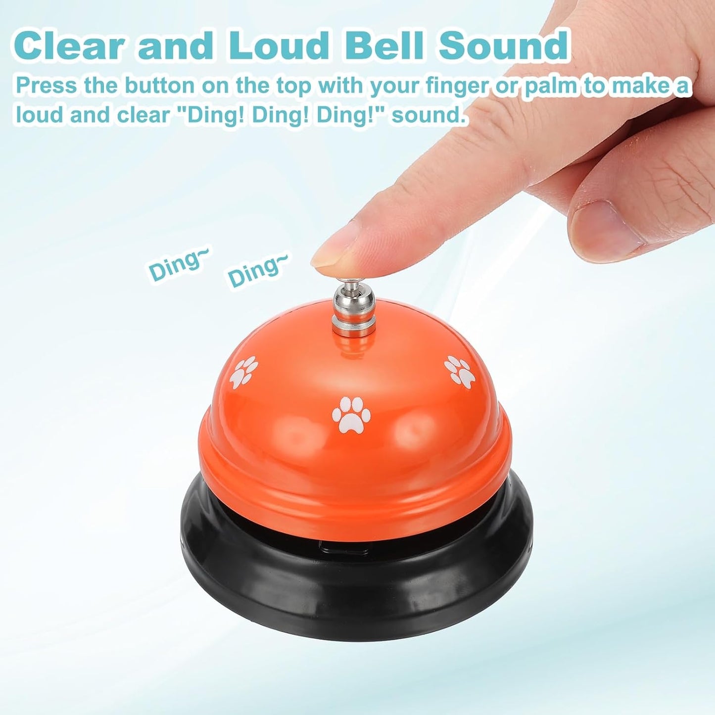 uxcell Desk Service Call Bell, 2.95 Inch Metal Dinner Service Bell Ring for Hotel Restaurant Reception Area and Wedding Party Events, Orange
