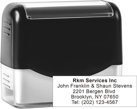 Large Size Custom Self-Inking Stamp Customized Return Address Stamp - Up to 5 Lines of Text Choose from Many Fonts & Ink Colors