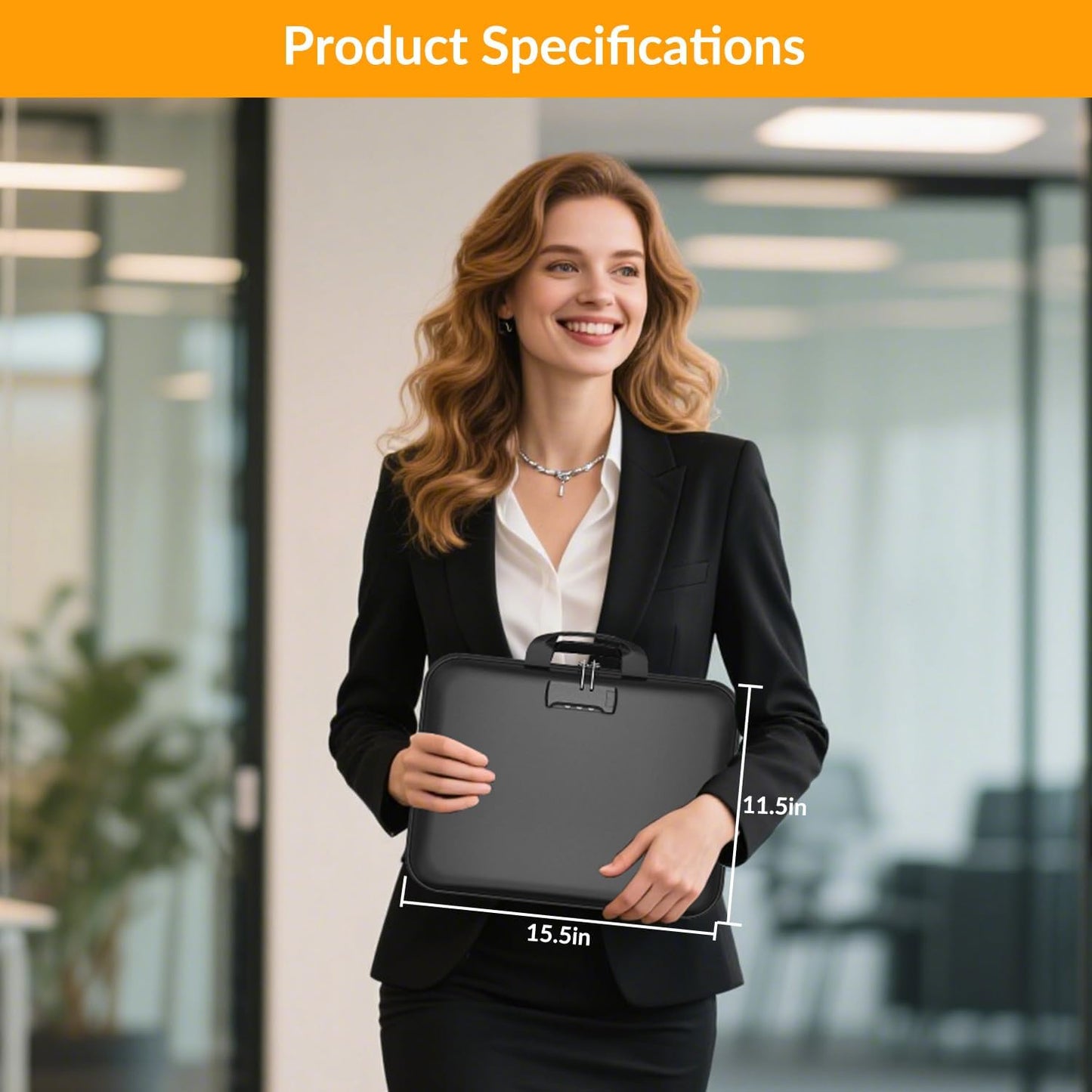 Hard Case Fireproof Document Box, Important File Organizer with Lock Waterproof Zipper, Portable Home Office Travel Storage Accordion Folder for Letter A4 Laptop Files