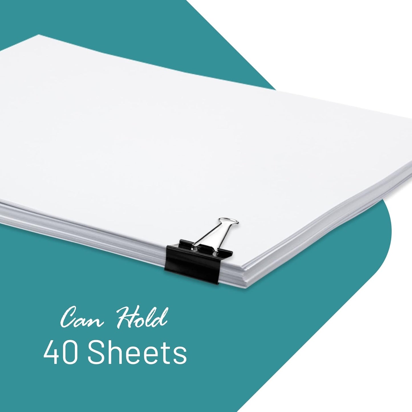 Binder Clips - 60 Pack Small Black Paper Clamps, 0.75 Inch, Holds 40+ Pages, File Clip for Home, Office and School Supplies