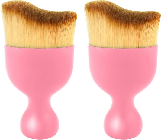 Car Interior Cleaning Brush Car Duster Interior with Ultra Soft Bristles Auto Detailing Brushes Dusting Car Accessories for Dashboard, AC Vents, Leather, Scratch-Free (2Pack_Pink)