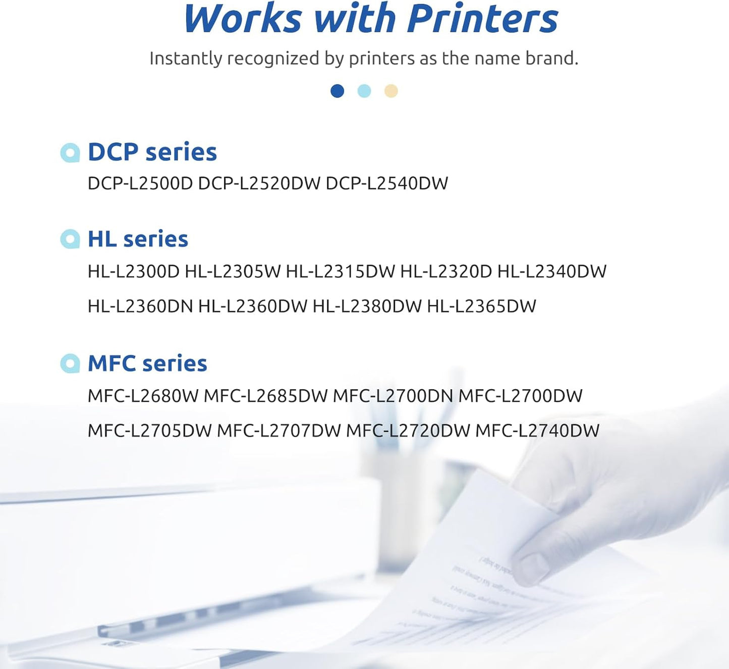 INK E-SALE Compatible Toner Cartridge Replacement for Brother TN660 TN630 use for MFC-L2700DW HL-L2340DW HL-L2300D HL-L2380DW DCP-L2540DW DCP-L2520DW MFC-L2740DW MFC-L2720DW (2 Pack Black, Design V3)
