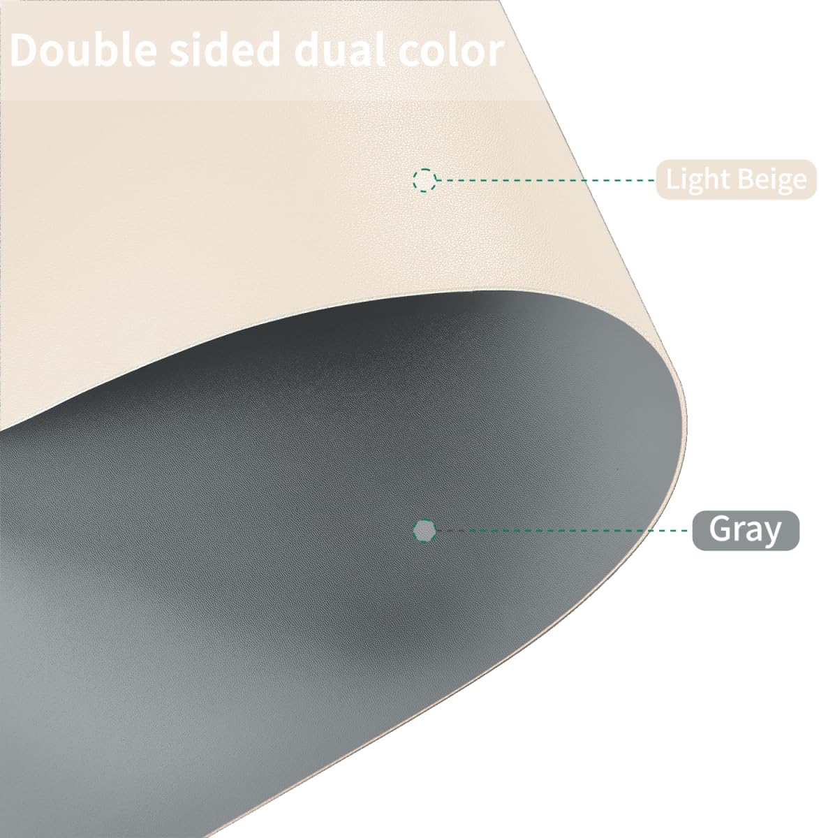 Dresser Protector - Can Be Used On Both Sides Waterproof and Easy to Clean Good Flatness Used for Dresser Table(Off White+Light Gray 10x36)