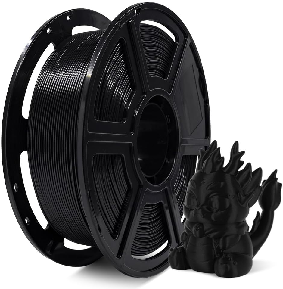 FLASHFORGE Rapid PLA Filament 1.75mm, High Flow Speedy 3D Printer Filament, Experience Exceptional Performance with 500mm/s High-Speed Printing, Neatly Wound & Top-Notch Filament (Black)