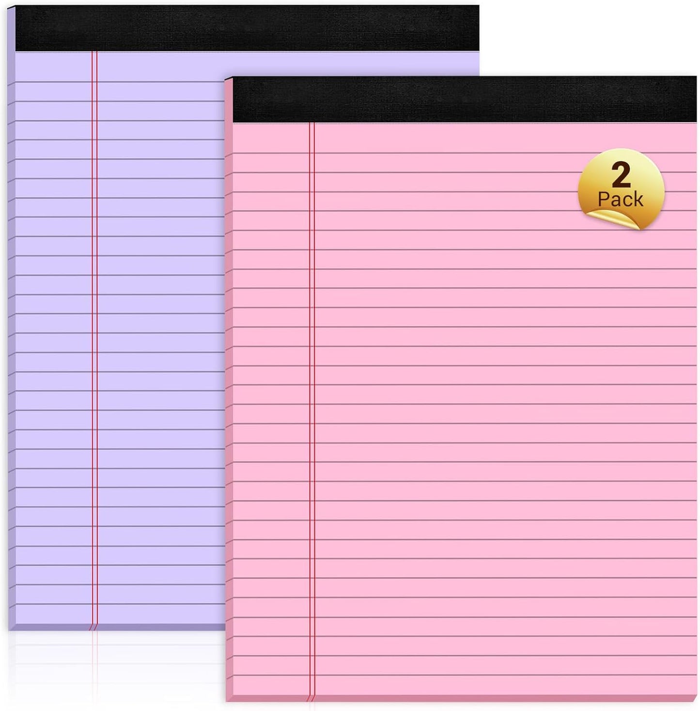 Legal Pads 8.5 x 11 Colored Note Pads, 2 Pack Notepads 8.5 x 11 Lined Paper, Colored Notebook Paper Writing Pads 30 Sheets per Colored Paper Pads 8.5 x 11 for Purple Legal Pads Home Office School