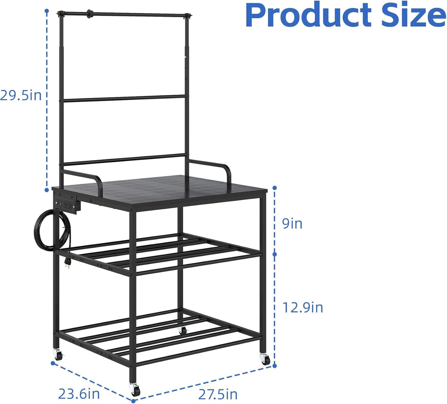 3D Printer Stand with 60pcs Filament Storage,3 Tier 3D Printer Table with Wheels, Heavy 3D Printer Stand with Storage for Studio, Home Office, Workshop