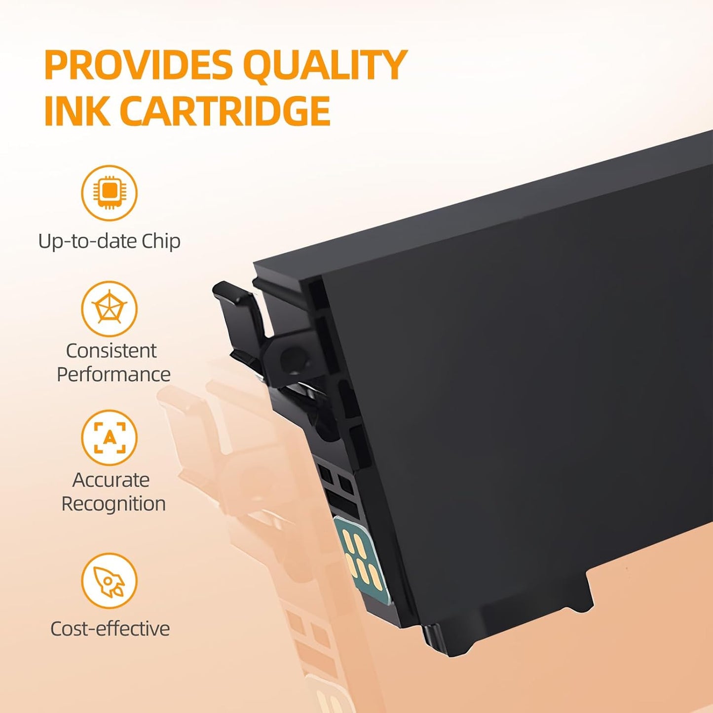 Remanufactured Ink Cartridges Replacement for Epson 822 822XL Ink Cartridges for Workforce Pro WF-3823 WF-4833 WF-4830 WF-4820 (2Black)