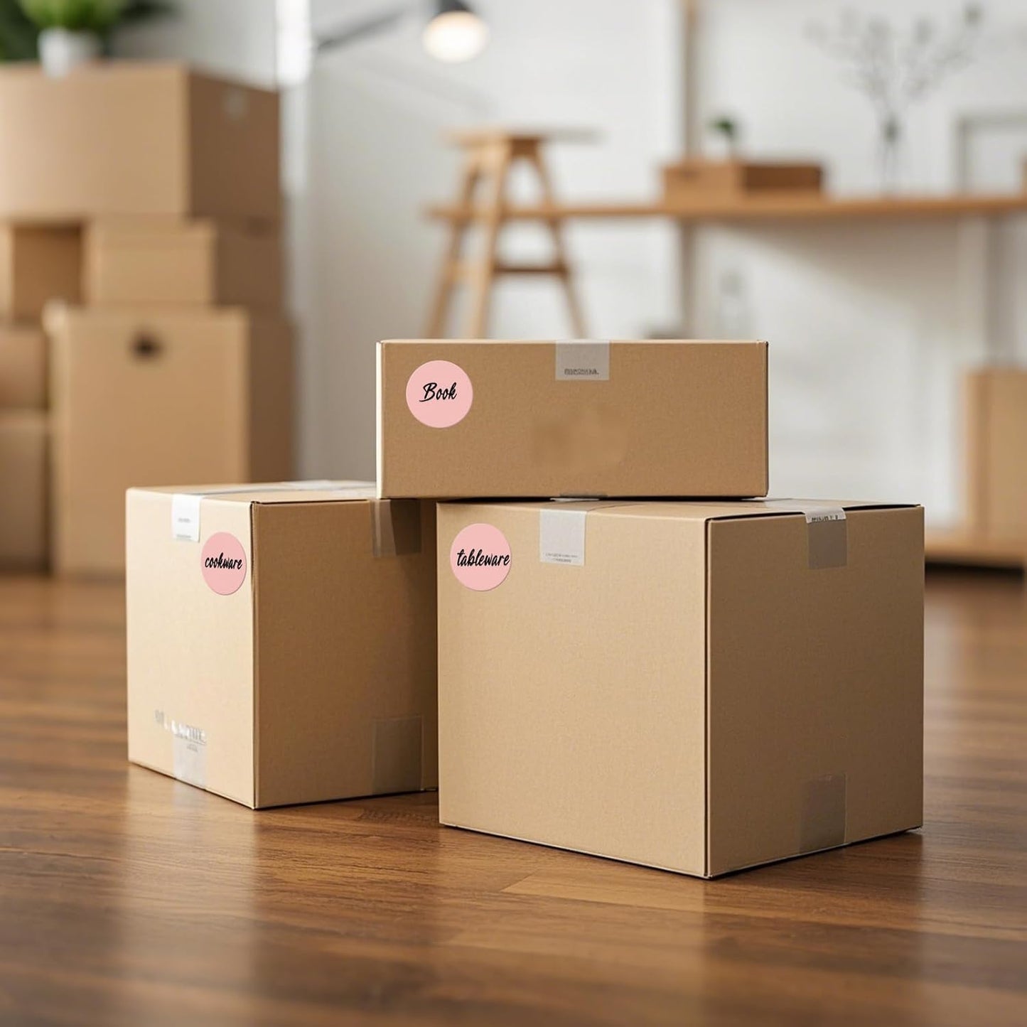 300 PCS Round Stickers 4 Inch Pink Vinyl Circle Floor Dots Sticker Removable Self-Adhesive Colored Large Label Roll for Marking Inventory Organizing Classroom Line Up Spots