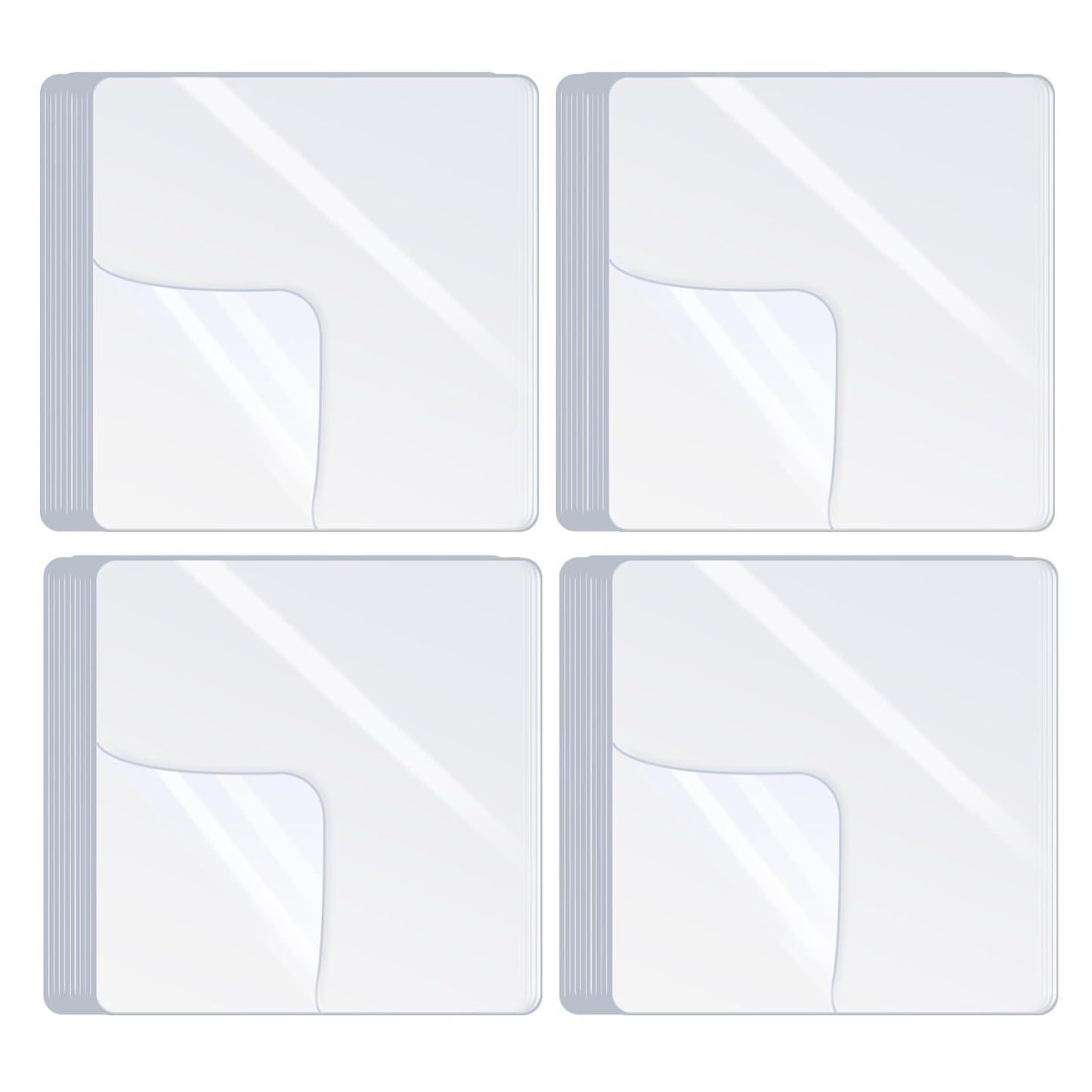 80PCS Premium Double Sided Mounting Squares Clear Tape,Heavy Duty Adhesive Pads for Pictures,Poster Hanging Strips - Strong Sticky Tack,Waterproof Adhesive for Shower,Wall Patch,Sticky Pads