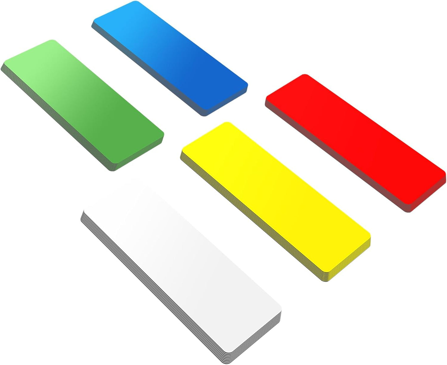 Realth Dry Erase Magnetic Labels Yellow (1'' × 3'' 60 Pcs),Blank Magnets for Whiteboard, Washable Reusable Magnetic Sheets for Classroom Fridge Office, Name Tags for Teachers Students