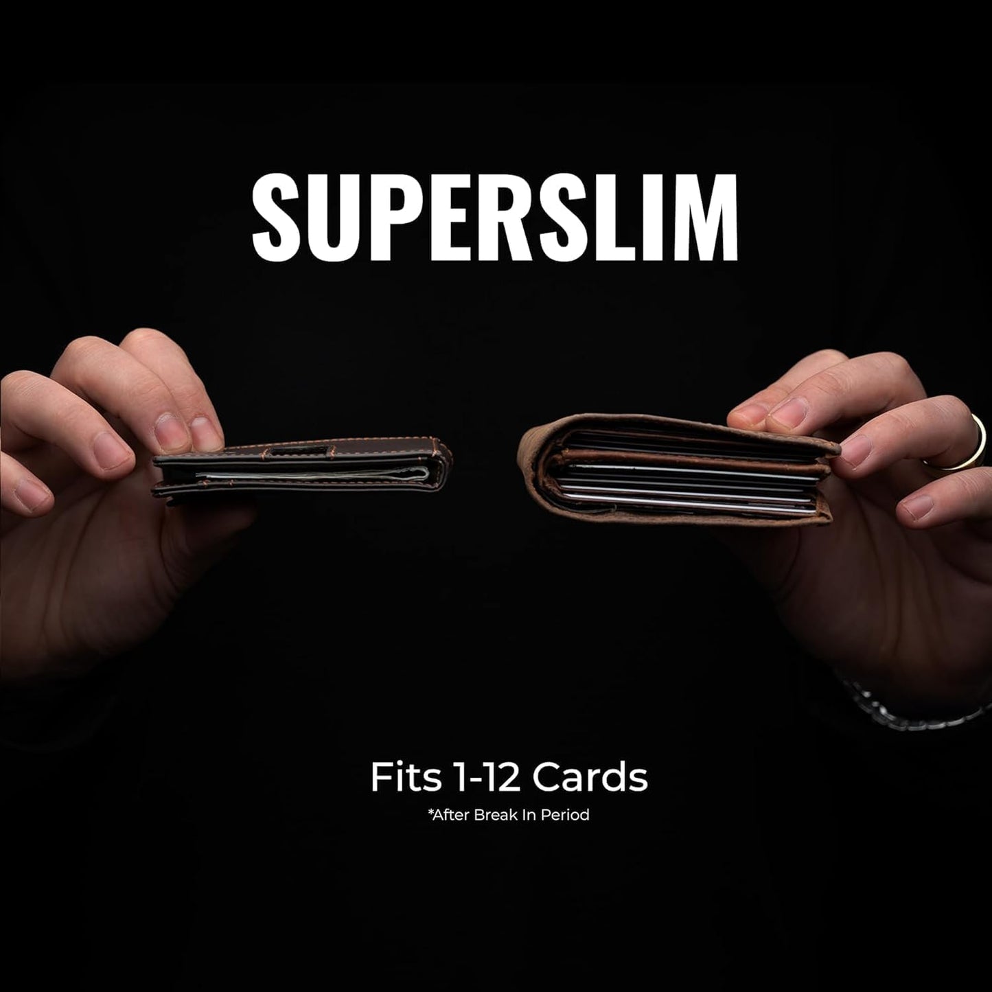 Kings Loot Money Clip Slim Minimalist Wallet for Men – RFID Blocking Leather Design with Money Clip – Front Pocket Bifold Holds 12 Cards – Stylish & Compact Wallets (Cognac/Premium Engraved)