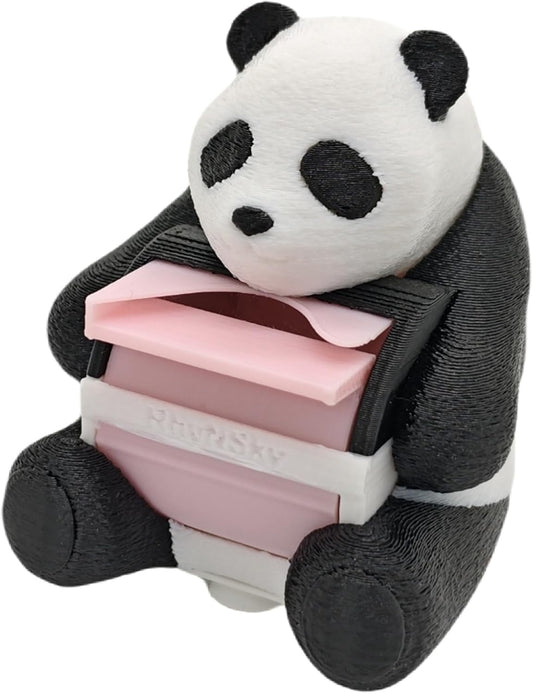 Panda Manual Sticker Dispenser Postage Stamp Roll Dispenser Holder for Desk, Stamps NOT Included, 1.18" Core, Black, C03