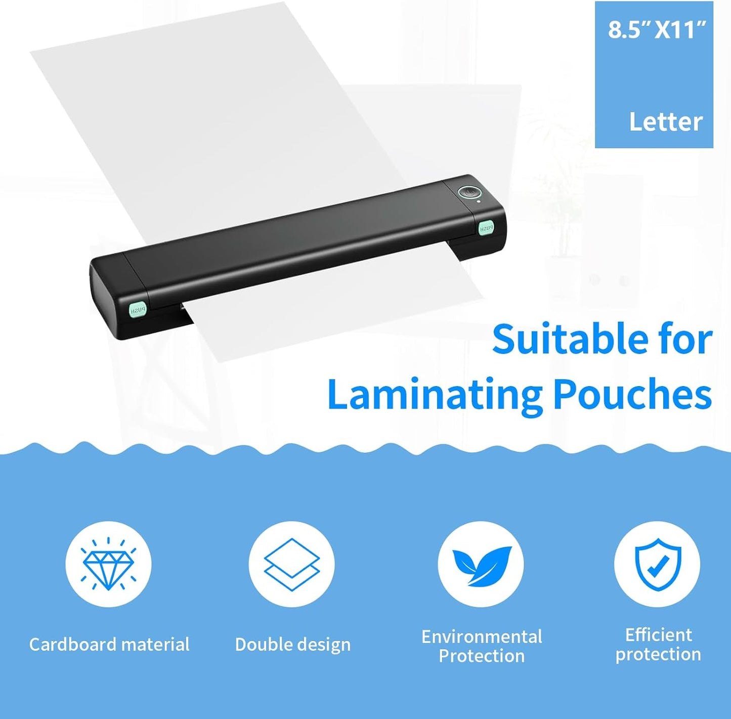 Laminator Carrier Sleeve Lamination Carrier Thermal Laminating Carriers Sheets Thermal Carrier Sheet for Laminator with All Brand Laminating Pouch (5, Letter Size)