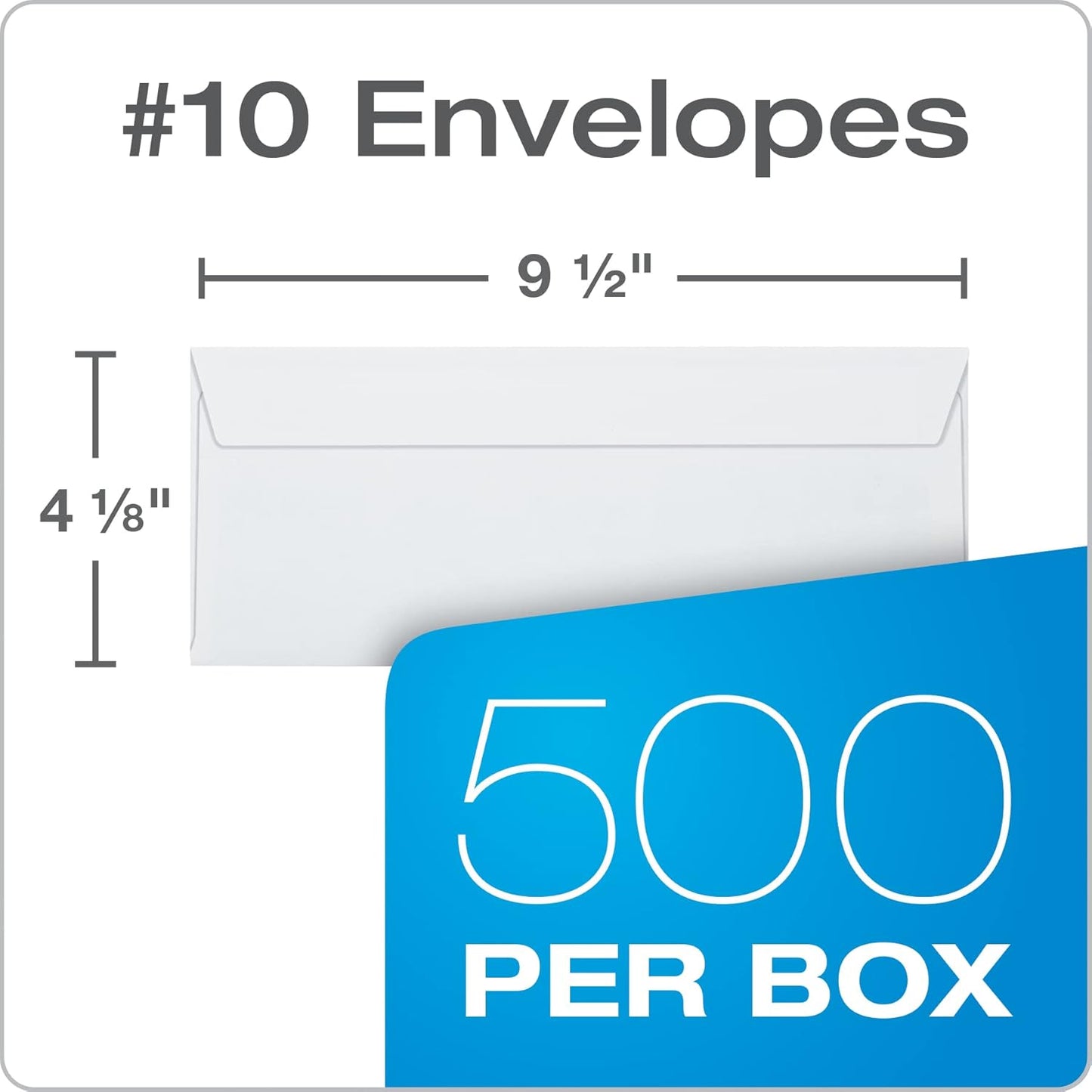 Columbian #10 Security Envelopes, 500/Box, No Window, 4-1/8 x 9-1/2 Inches, Release & Seal Self Seal, White (COLO151) (Pack of 5)