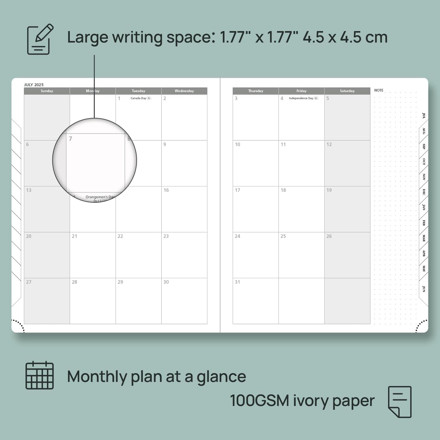 POPRUN Planner 2025-2026, (Large 8.5'' x 10.5'' Hard Cover) Academic Calendar (July 25-June 26) Daily Weekly and Monthly Appointment Book with Hourly Time Slots, Monthly Tabs, 100 GSM - Light Pink