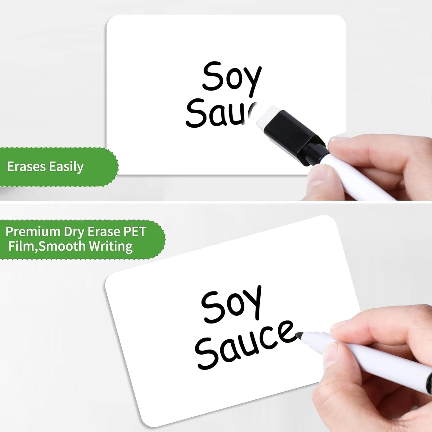 SVNOOC Reusables Labels for Storage Bins 4x6 in, Sticks Securely and Removes Cleanly, Multi-Use Dry Erase Stickers for Whiteboard/Desk/Refrigerator/Home/Office/Classroom (6 Pack), Dry Erase Sheets