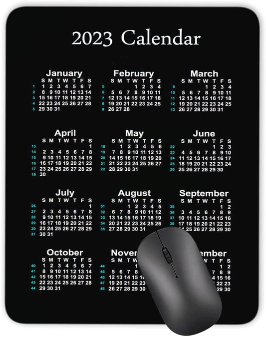 Calendar Mouse pad, Natural Rubber Quality Creative Gaming Mouse Pad Rectangle Mouse Personalized Desk Mouse Pad 9.5 inch x 7.9 inch (2023 Calendar Vertical Version)