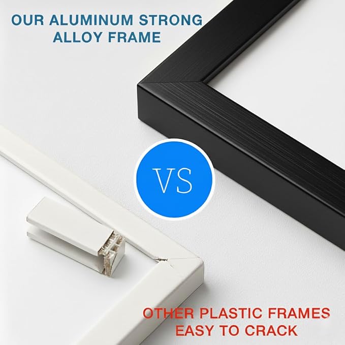 Small Whiteboard 12 x 16 Inch Magnetic Dry Erase Board with Handle | Black Aluminum Frame | Double-Sided Planner Board with Weekly & Monthly Sheets | 3 Markers, Eraser & 2 Magnets