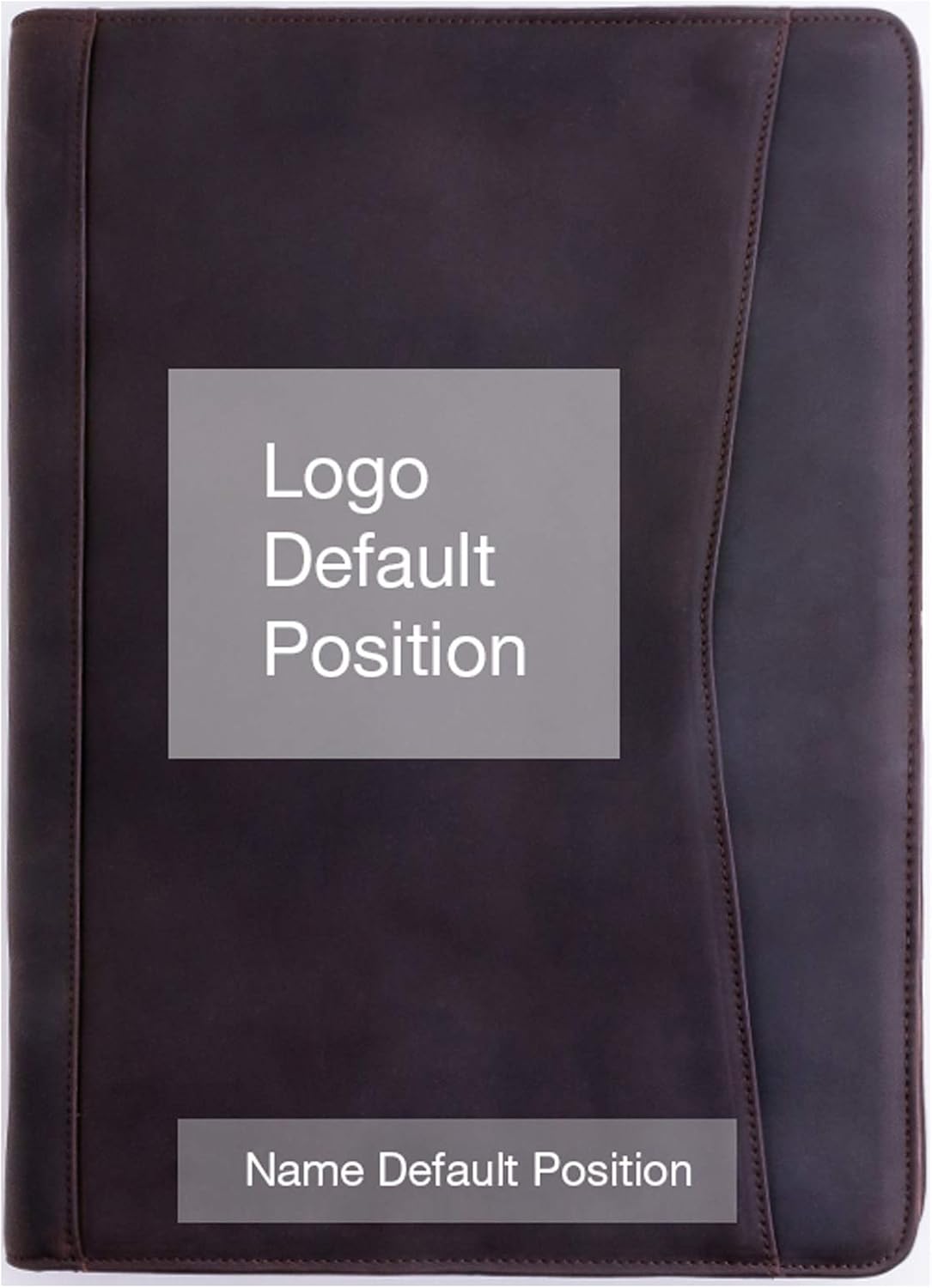Personalized Leather Portfolio Padfolio for Men, Engraved Gifts for Father's Day for Husband from Wife, Customized Leather Gifts Present for Son/Dad, for Birthday, Dark Brown
