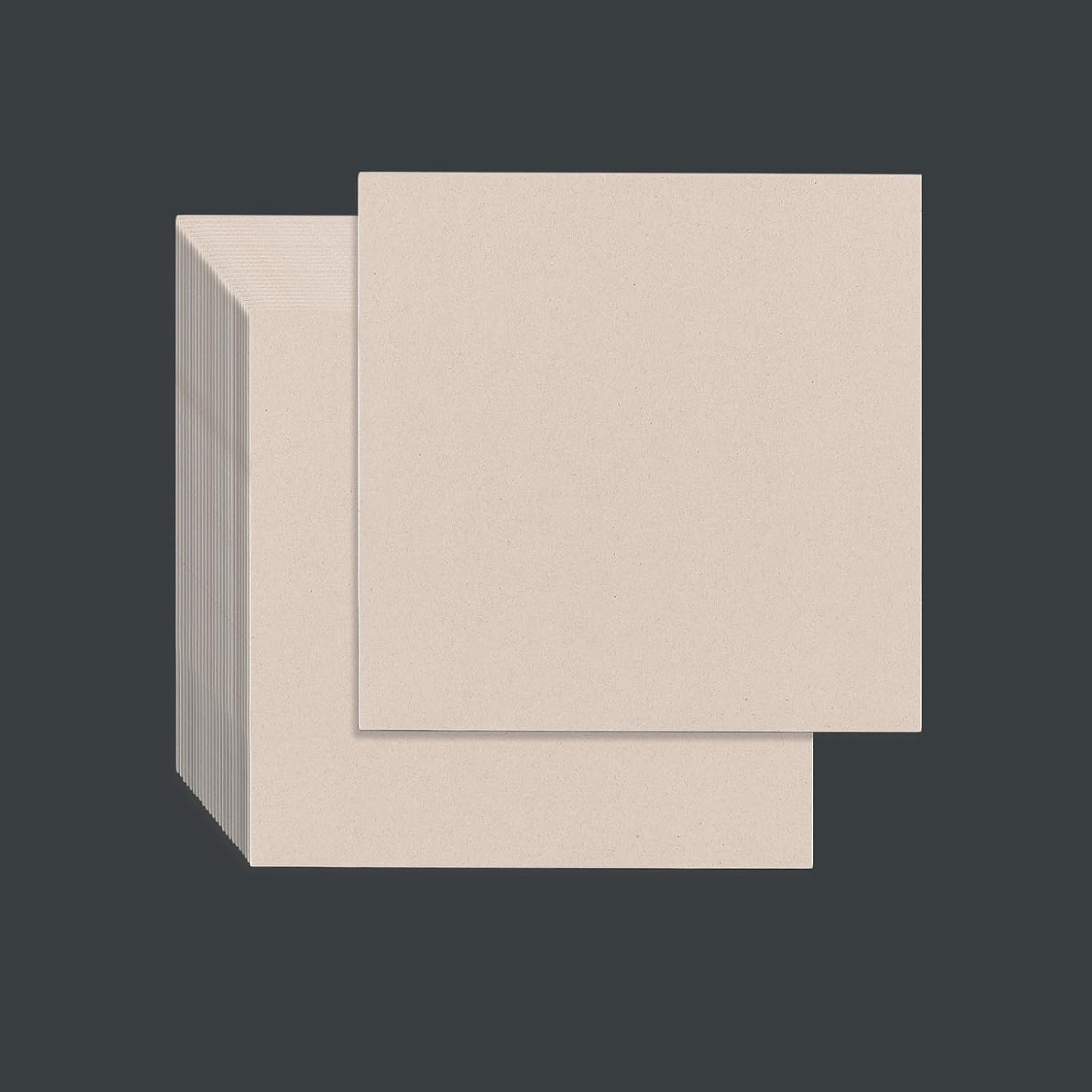 25 Pcs Book Board, Binder Board, Cover Board, Heavy Duty Chipboard for Book Binding, DIY Cardboard (Gray, 10 x 10 Inch 80PT)