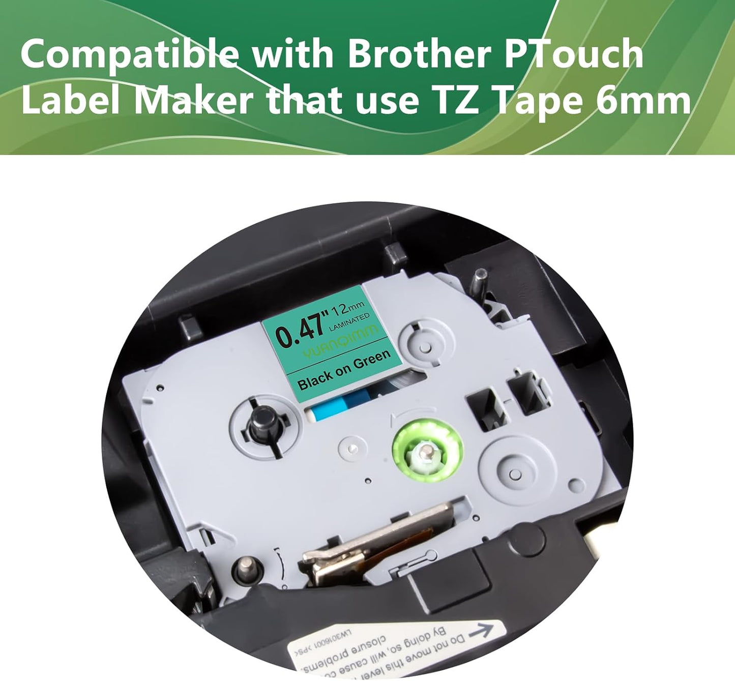 3-Pack TZe-731 Green TZe TZ Tape Compatible with Brother P Touch Label Maker Tape TZ-731 TZe731 TZ731 Label Tape 12mm 0.47 Laminated Black on Green for PTD210 PTD600 PTH110 PT1230 Cube