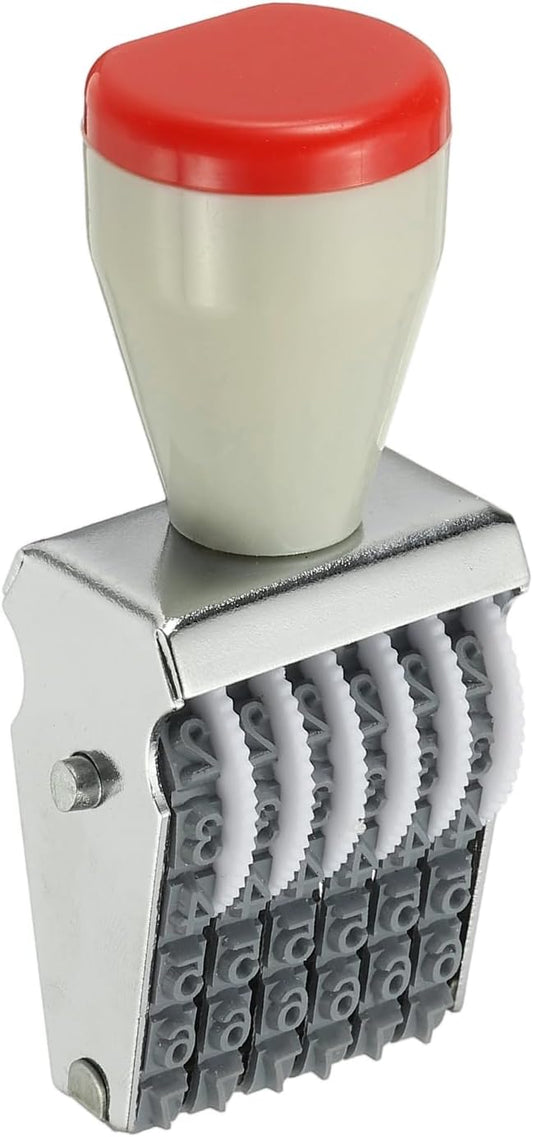 PATIKIL 6 Digit Number Roller Stamp, Adjustable Rubber Stamp Changeable Numerical Symbol Office Date for Business Creative Price Tag