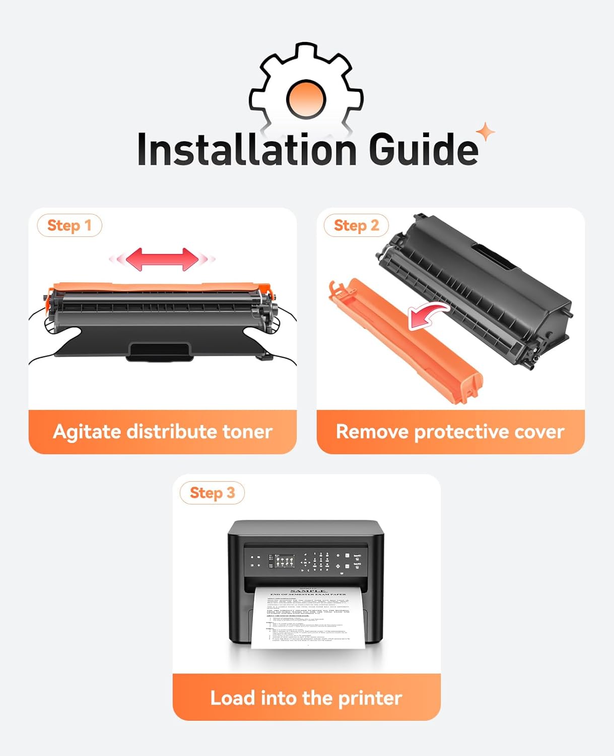 TN336 Toner Cartridge 4-Pack High Yield with Chip Replacement for Brother TN-336 Toner Cartridges Compatible with Brother HL-4150CDN L8250CDN MFC-9460CDN L8850CDW DCP-9055CDN 9270CDN L8400CDN Printer